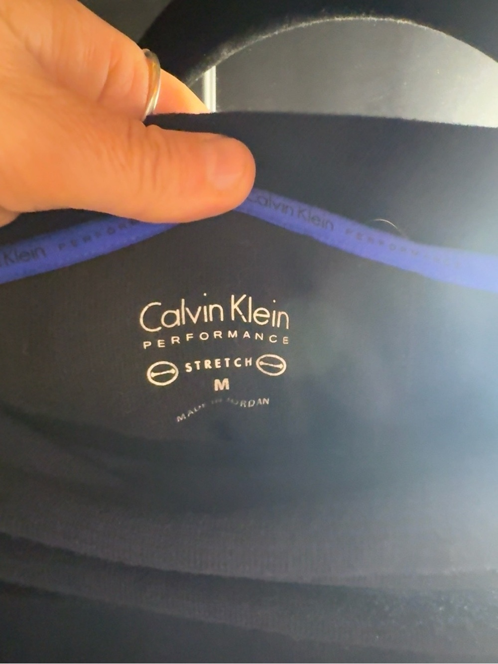 Calvin Klein Navy Asymmetrical Draped Knit Skirt - Picture 2 of 2
